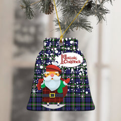 Baird Modern Tartan Christmas Ceramic Ornament - Santa Style