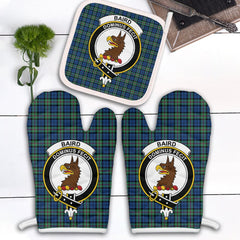 Baird Ancient Tartan Crest Oven Mitt And Pot Holder (2 Oven Mitts + 1 Pot Holder)