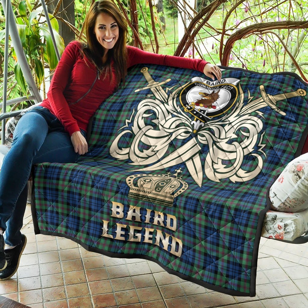 Baird Ancient Tartan Crest Legend Gold Royal Premium Quilt