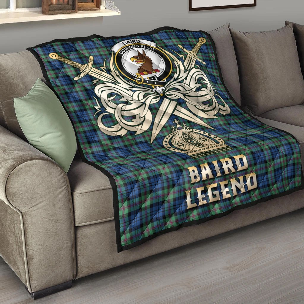 Baird Ancient Tartan Crest Legend Gold Royal Premium Quilt