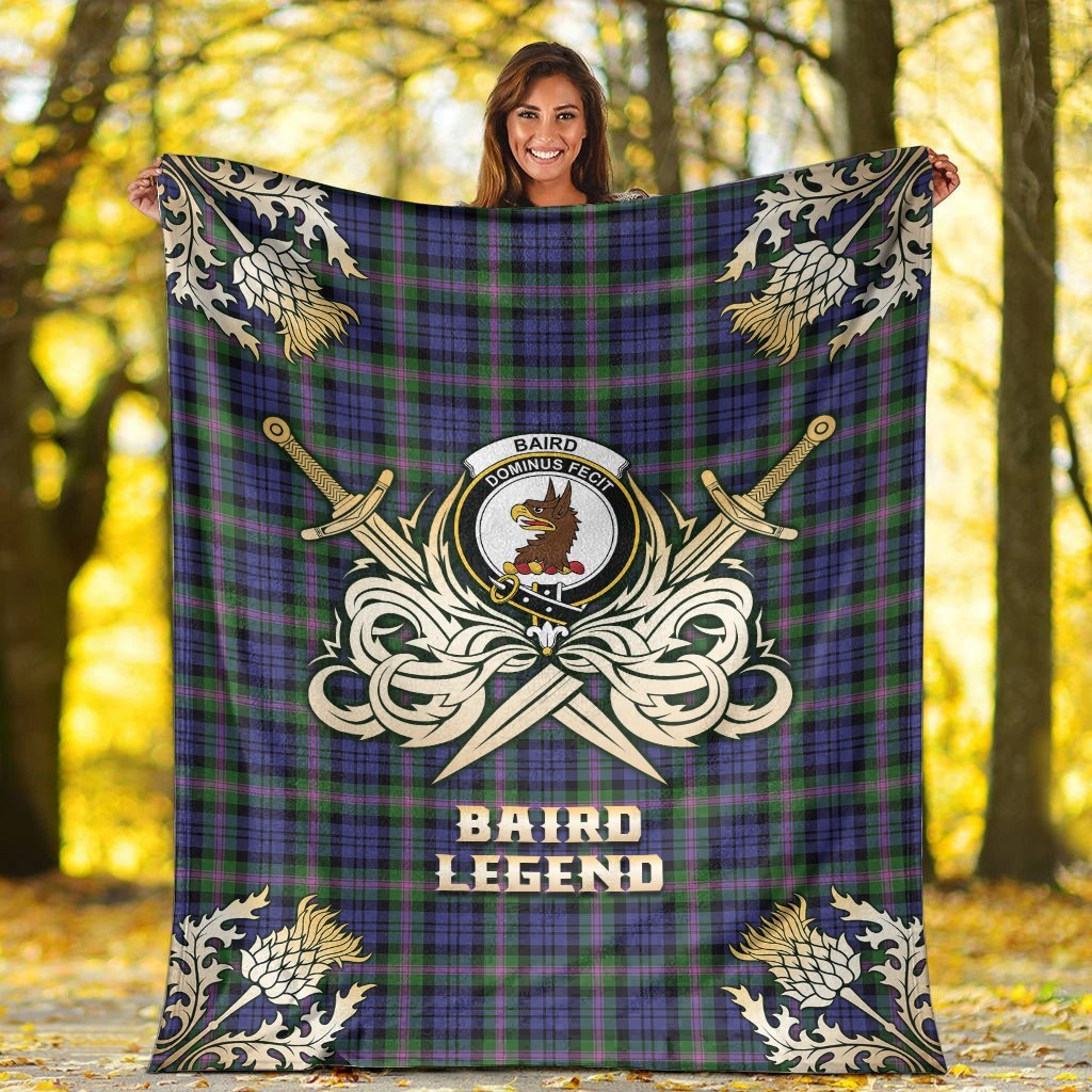 Baird Modern Tartan Gold Courage Symbol Blanket