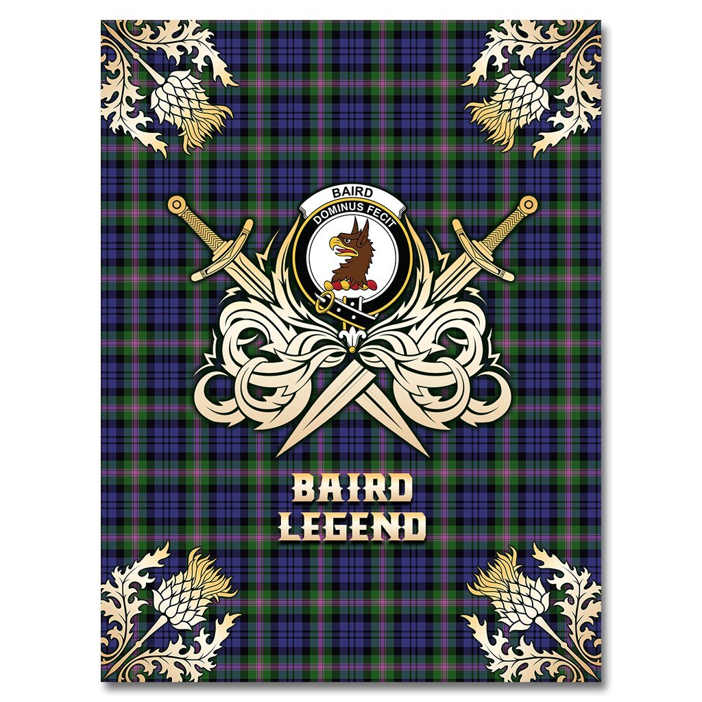 Baird Modern Tartan Gold Courage Symbol Blanket