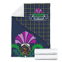 Baird Tartan Crest Premium Blanket - Thistle Style