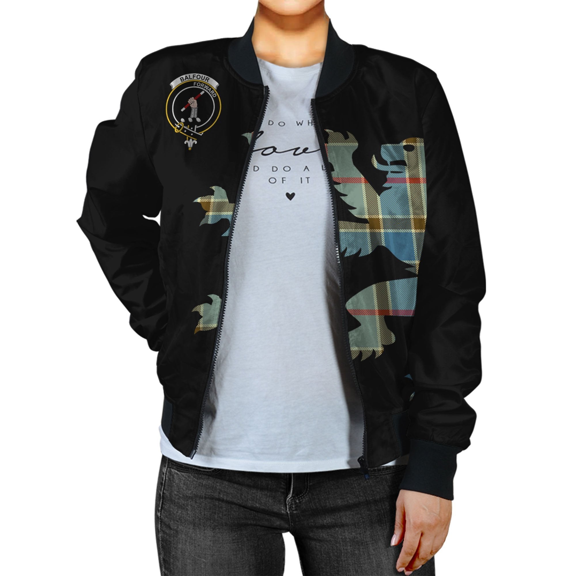 Balfour Tartan Bomber Jacket Lion & Thistle