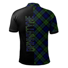 Bannatyne Tartan Polo Shirt Half of Me - Cross Style