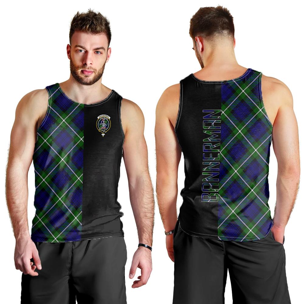 Bannerman Tartan Crest Men's Tank Top - Cross Style