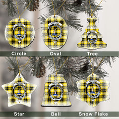 Barclay Tartan Christmas Ceramic Ornament - Snow Style