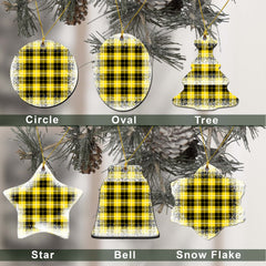 Barclay Tartan Christmas Ceramic Ornament - Snow Style