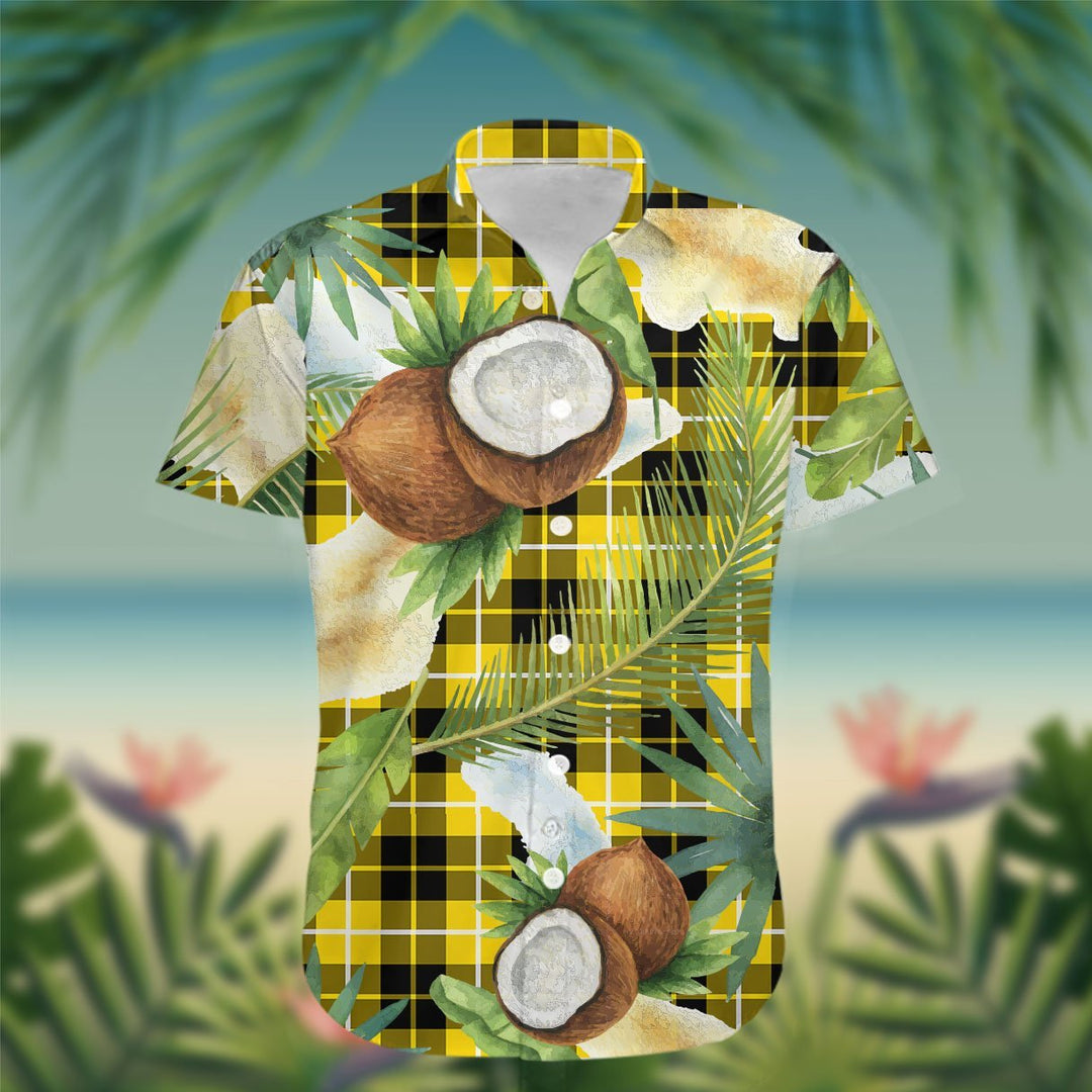 Barclay Tartan Hawaiian Shirt Hibiscus, Coconut, Parrot, Pineapple - Tropical Garden Shirt