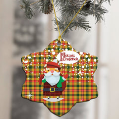 Baxter Tartan Christmas Ceramic Ornament - Santa Style