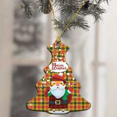 Baxter Tartan Christmas Ceramic Ornament - Santa Style