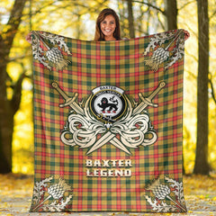 Baxter Tartan Gold Courage Symbol Blanket