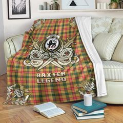 Baxter Tartan Gold Courage Symbol Blanket