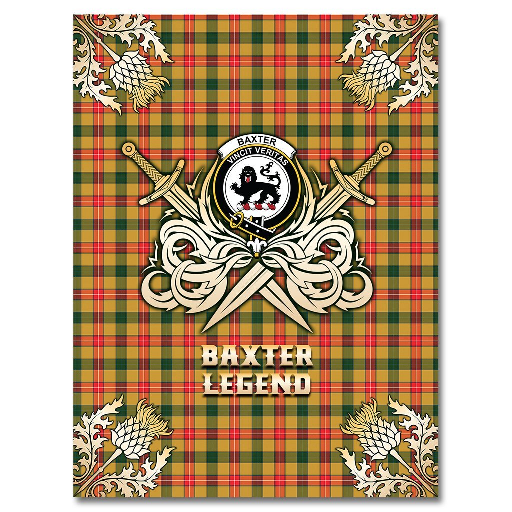 Baxter Tartan Gold Courage Symbol Blanket