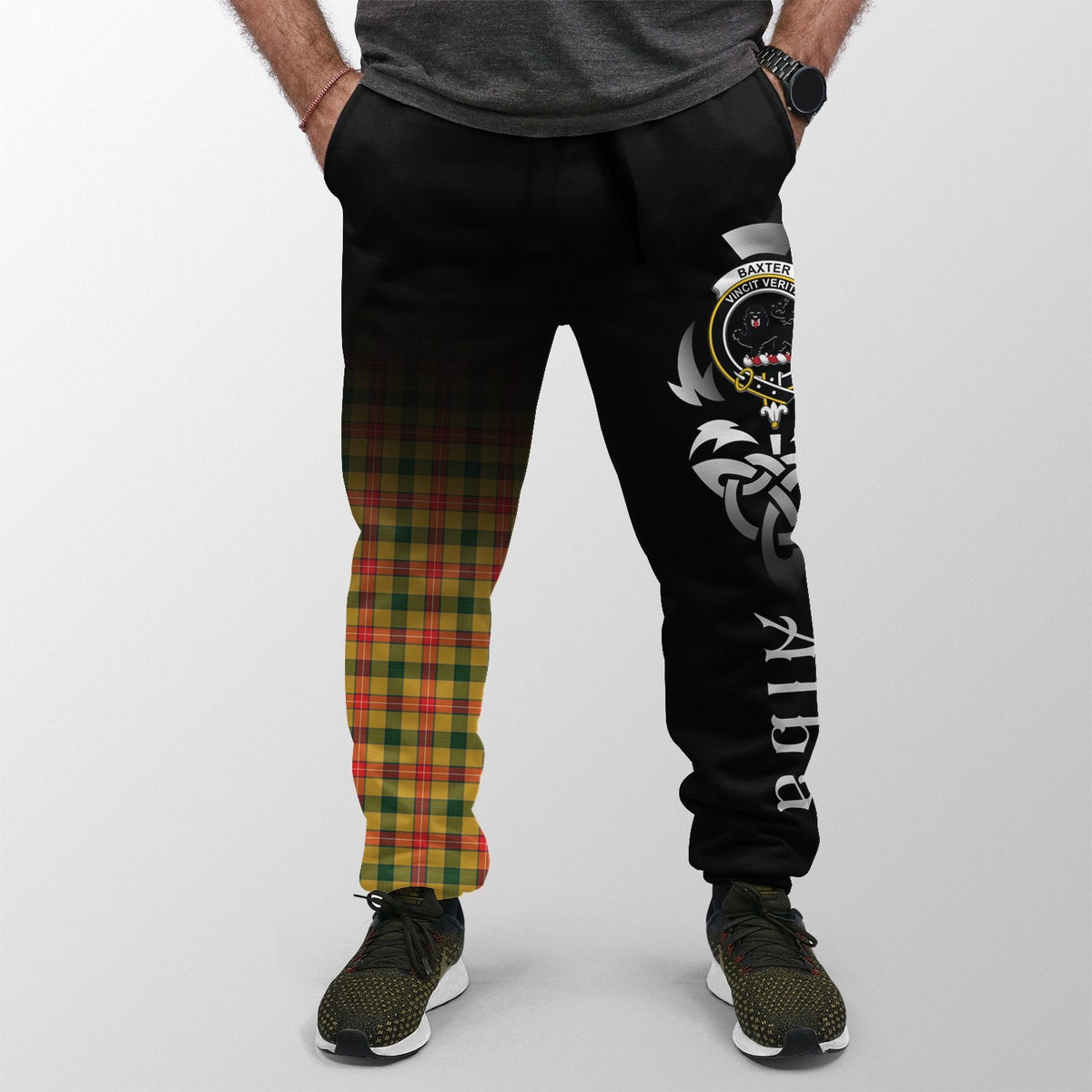 Baxter Tartan Crest Jogger Sweatpants - Alba Celtic Style