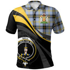 Bell Tartan Polo Shirt - Royal Coat Of Arms Style