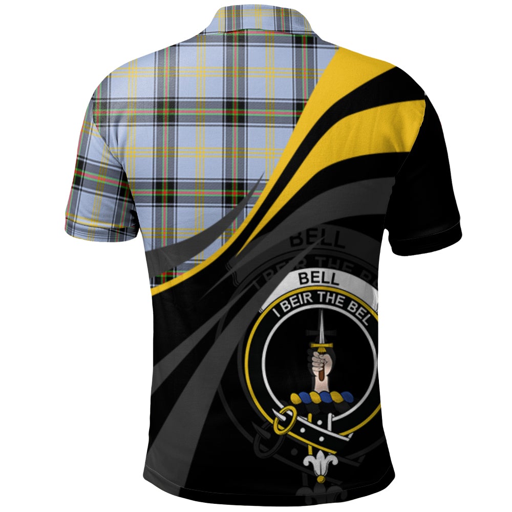 Bell Tartan Polo Shirt - Royal Coat Of Arms Style