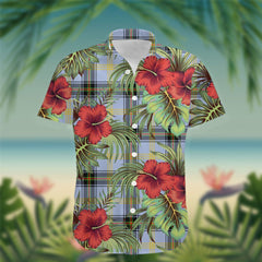 Bell Tartan Hawaiian Shirt Hibiscus, Coconut, Parrot, Pineapple - Tropical Garden Shirt