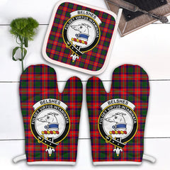 Belshes Tartan Crest Oven Mitt And Pot Holder (2 Oven Mitts + 1 Pot Holder)