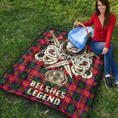 Boswell Modern Tartan Crest Legend Gold Royal Premium Quilt