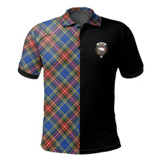 Bethune Tartan Polo Shirt Half of Me - Cross Style