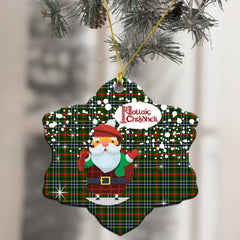 Bisset Tartan Christmas Ceramic Ornament - Santa Style