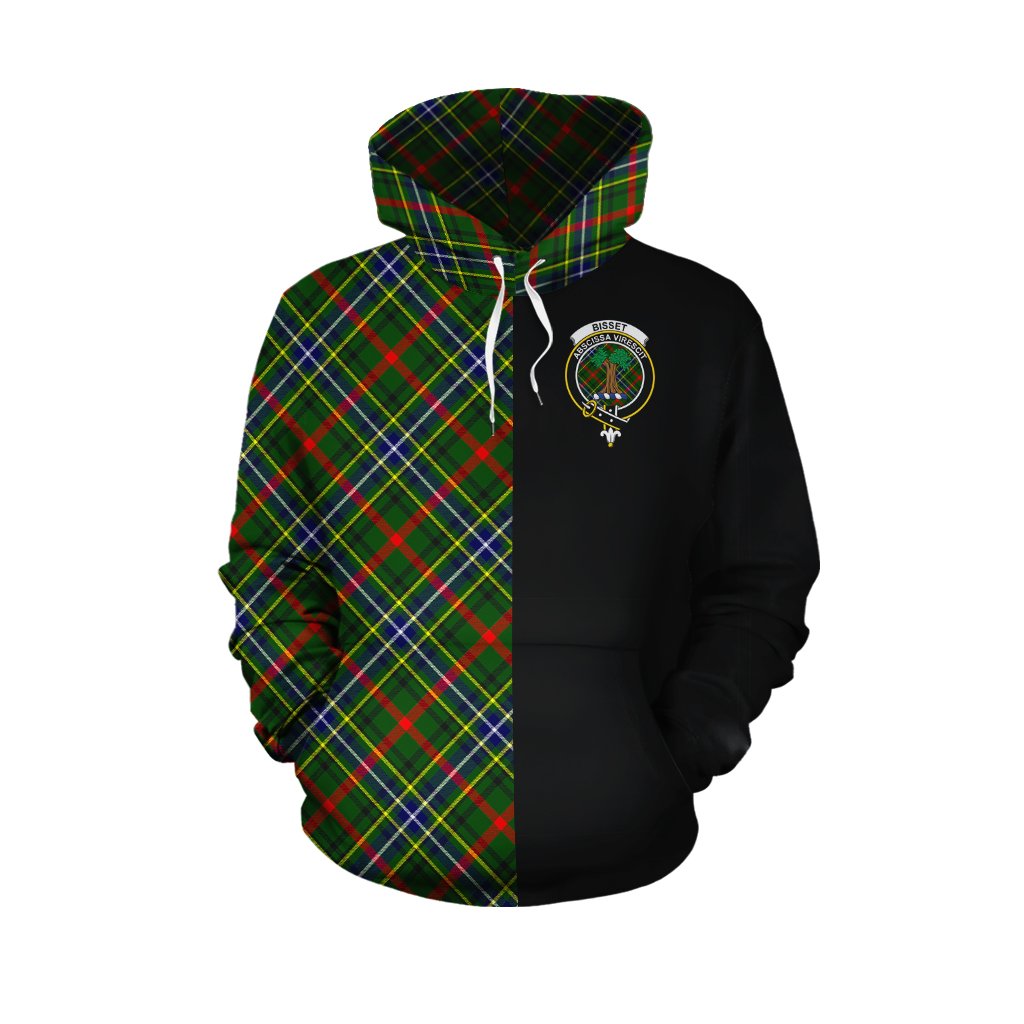 Bisset Tartan Hoodie Half of Me - Cross Style