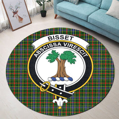 Bisset Tartan Crest Round Rug