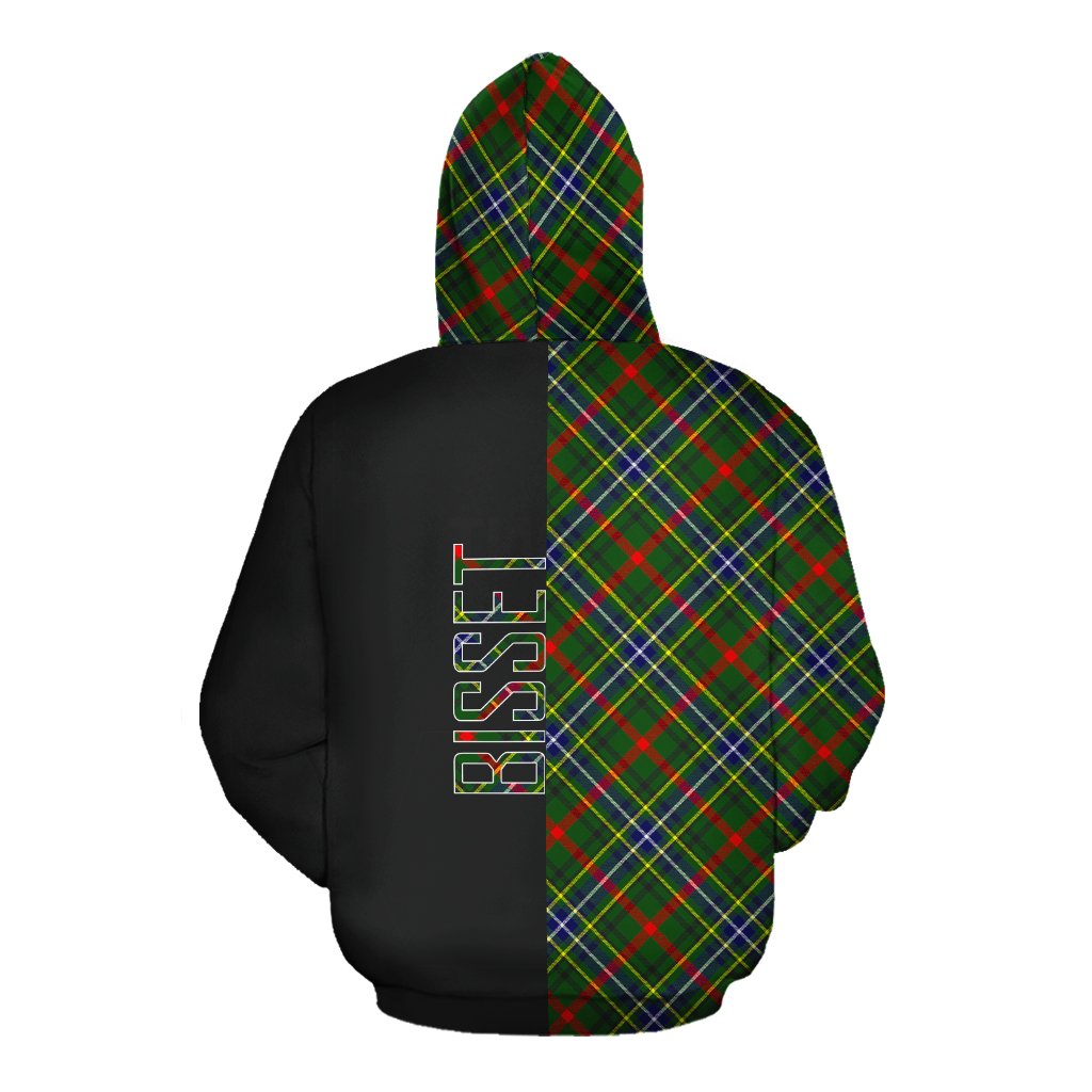 Bisset Tartan Hoodie Half of Me - Cross Style