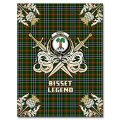 Bisset Tartan Gold Courage Symbol Blanket