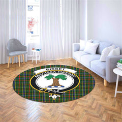 Bisset Tartan Crest Round Rug