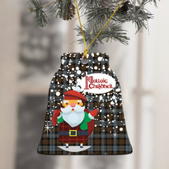 BlackWatch Weathered Tartan Christmas Ceramic Ornament - Santa Style