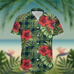 Blackadder Tartan Hawaiian Shirt Hibiscus, Coconut, Parrot, Pineapple - Tropical Garden Shirt