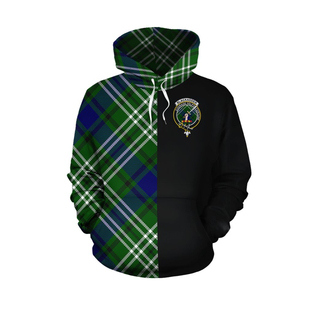 Blackadder Tartan Hoodie Half of Me - Cross Style