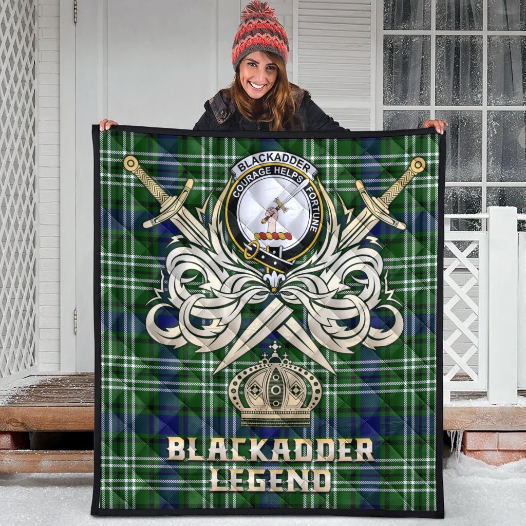 Blackadder Tartan Crest Legend Gold Royal Premium Quilt