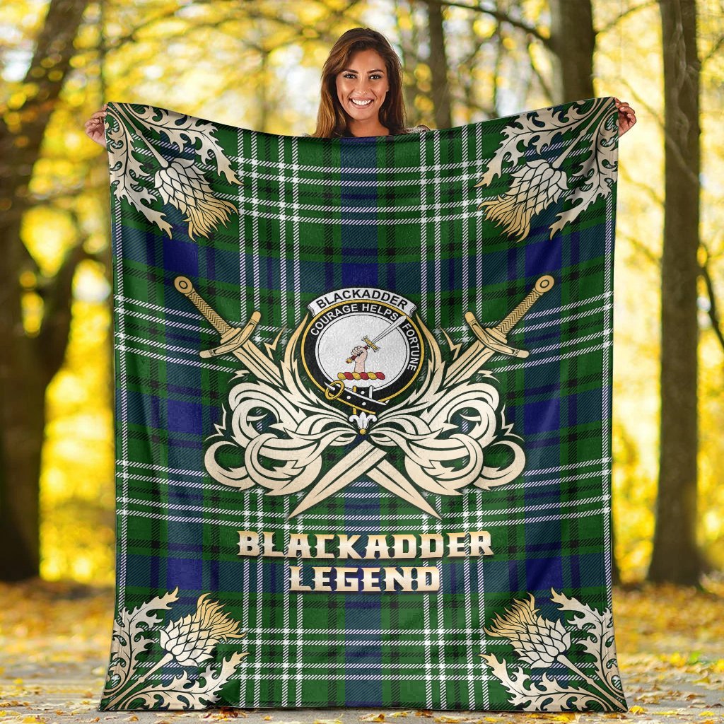 Blackadder Tartan Gold Courage Symbol Blanket