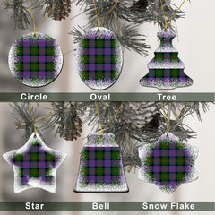 Blair Tartan Christmas Ceramic Ornament - Snow Style