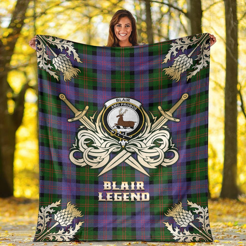 Blair Modern Tartan Gold Courage Symbol Blanket