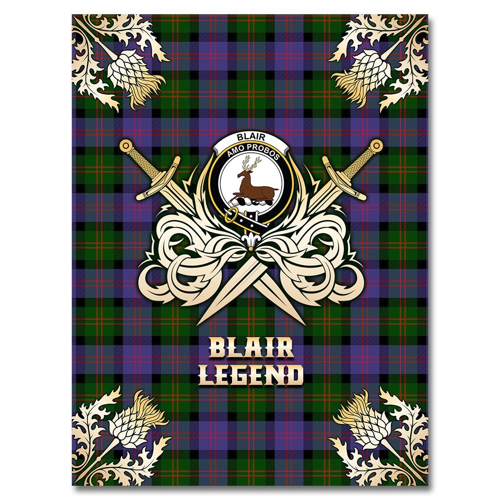 Blair Modern Tartan Gold Courage Symbol Blanket