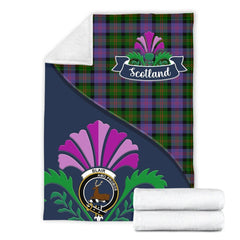 Blair Tartan Crest Premium Blanket - Thistle Style