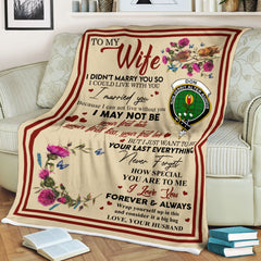 Scots Print Blanket - Don Tartan Crest Blanket To My Wife Style, Gift From Scottish Husband