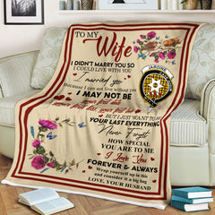 Scots Print Blanket - Jardine Tartan Crest Blanket To My Wife Style, Gift From Scottish Husband