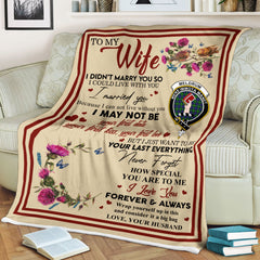 Scots Print Blanket - Meldrum Tartan Crest Blanket To My Wife Style, Gift From Scottish Husband