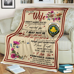 Scots Print Blanket - Pringle Tartan Crest Blanket To My Wife Style, Gift From Scottish Husband