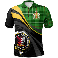 Boyle Tartan Polo Shirt - Royal Coat Of Arms Style