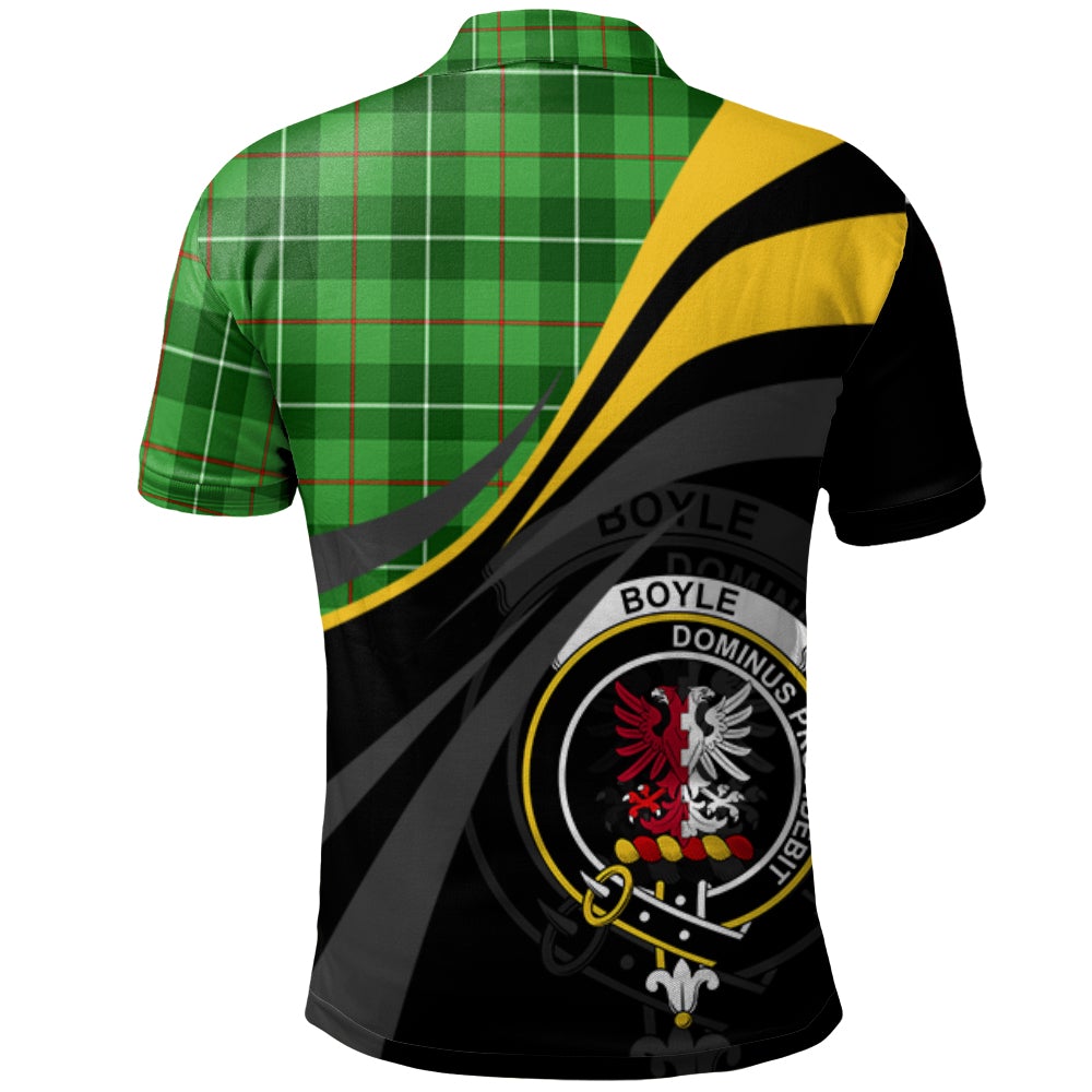 Boyle Tartan Polo Shirt - Royal Coat Of Arms Style