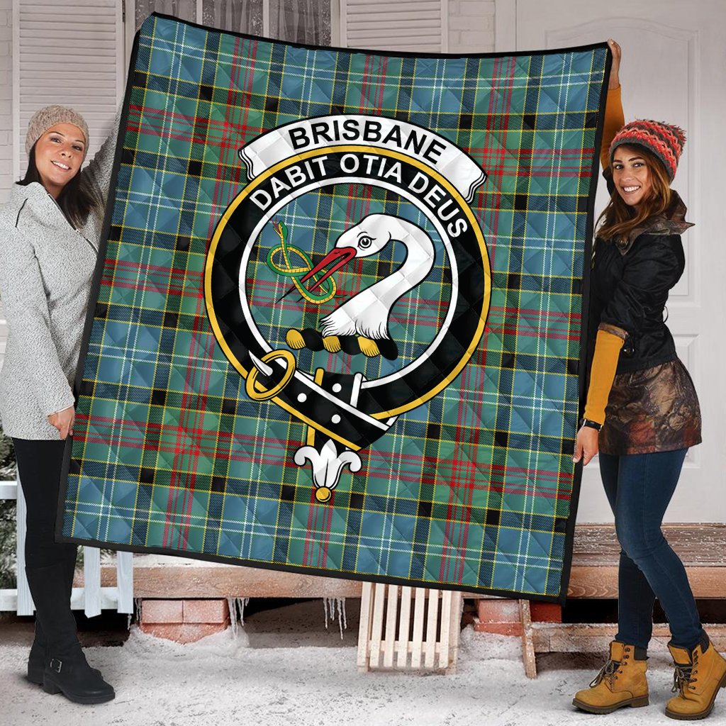 Brisbane Modern Tartan Crest Quilt