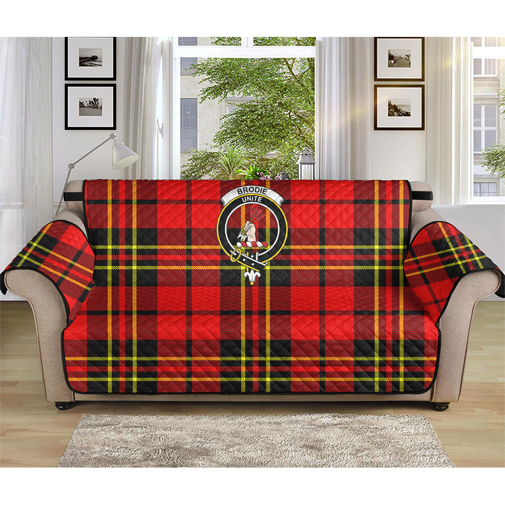 Brodie Modern Tartan Crest Sofa Protector