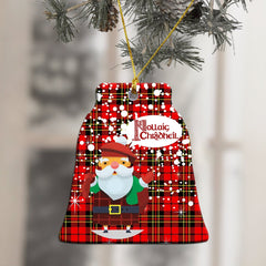 Brodie Modern Tartan Christmas Ceramic Ornament - Santa Style