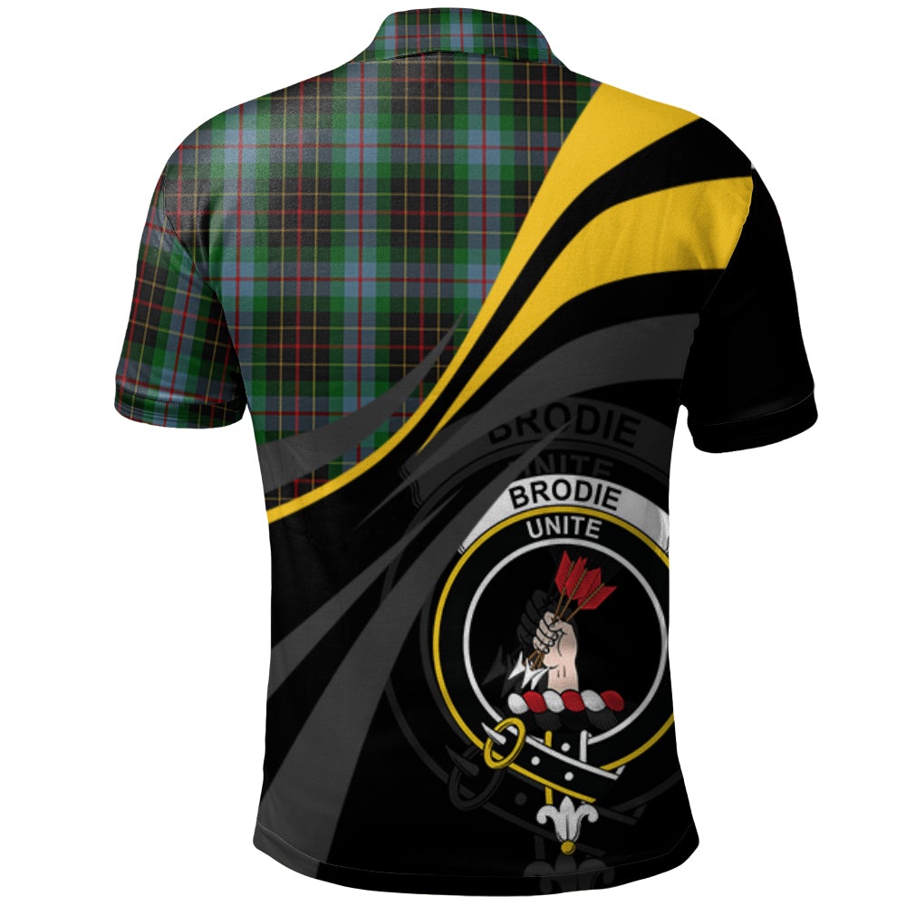 Brodie Hunting Tartan Polo Shirt - Royal Coat Of Arms Style